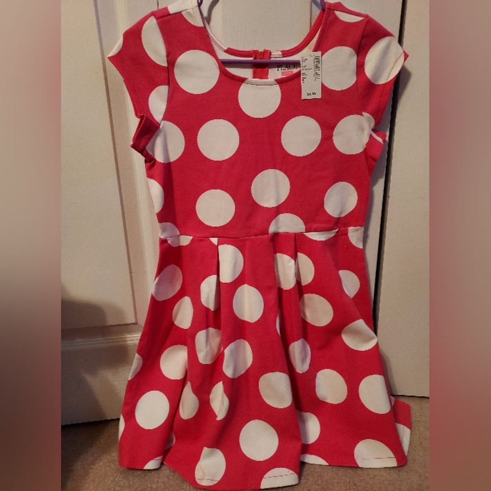 Polka Dot Kids Children's Place Dress in Pink and White, Brand NEW, size 14